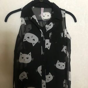 Girls Sheer blouse with tank